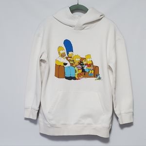 The Simpsons white long sleeve pullover hoodie sweatshirt X-Large XL